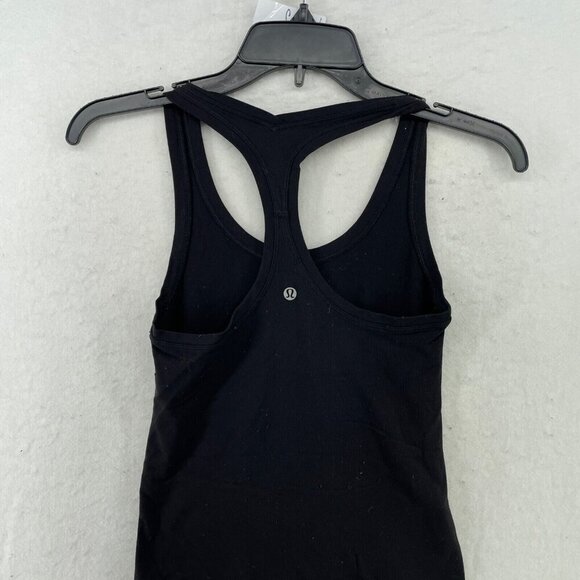 Lululemon Tank Top Womens 4 Black Scoop Neck Racerback Yoga Outdoor Gym Pullover - Picture 7 of 10